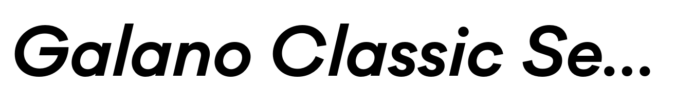 Galano Classic Semi Bold Italic